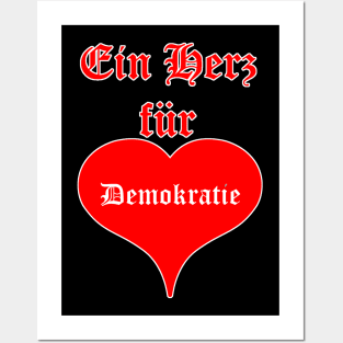 "Ein Herz für Demokratie: Farbe unserer Freiheit" Posters and Art